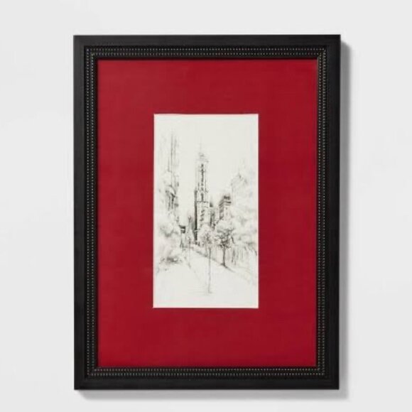 Threshold designed with Studio McGee Vintage City Sketch Framed Wall Art NWT - Picture 1 of 3